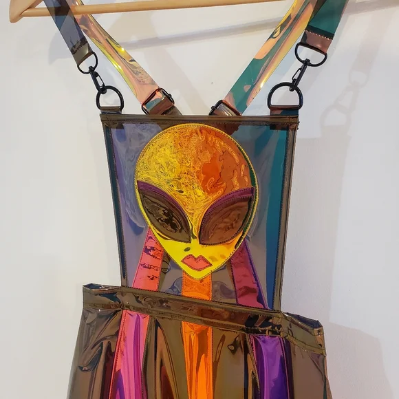 DollsKill Current Mood Alien Beam ME Up hologram overall dress - Picture 3 of 9